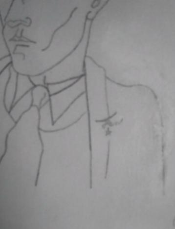 Jean Cocteau. Zelfportret. Potlood op papier beschikbaar voor biedingen