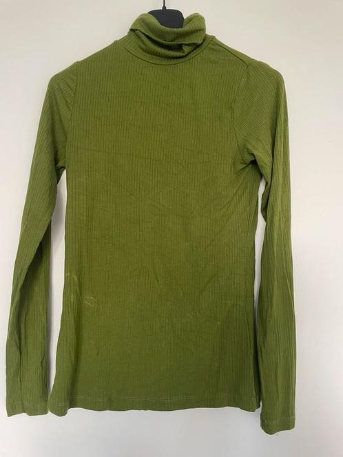 shirt met rolkraag, Kleding | Dames, T-shirts, Gedragen, Maat 36 (S), Groen, Lange mouw, Ophalen of Verzenden