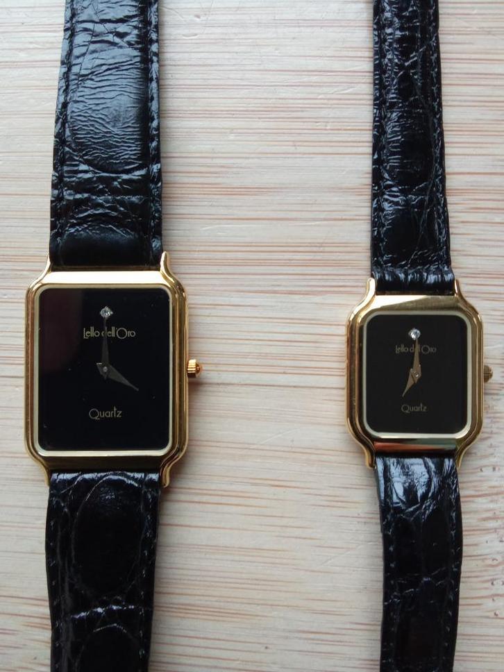 Polshorloge Lello Dell'Oro 2stuks (nieuwstaat), Handtassen en Accessoires, Horloges | Heren, Zo goed als nieuw, Polshorloge, Leer