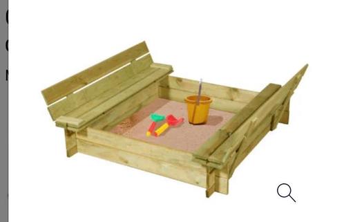 Sluitbare houten zandbak, Kinderen en Baby's, Speelgoed | Buiten | Zandbakken, Gebruikt, Ophalen