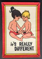 affiche vintage - c'est vraiment différent, Enlèvement ou Envoi, Rectangulaire vertical, A1 jusqu'à A3, Utilisé