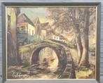 Huile sur toile pont de Bruges signe Émile lammers, Antiquités & Art, Art | Peinture | Classique, Enlèvement ou Envoi