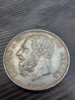 Zilveren 5 frank munten Leopold 2, Postzegels en Munten, Munten | België, Ophalen of Verzenden, Zilver