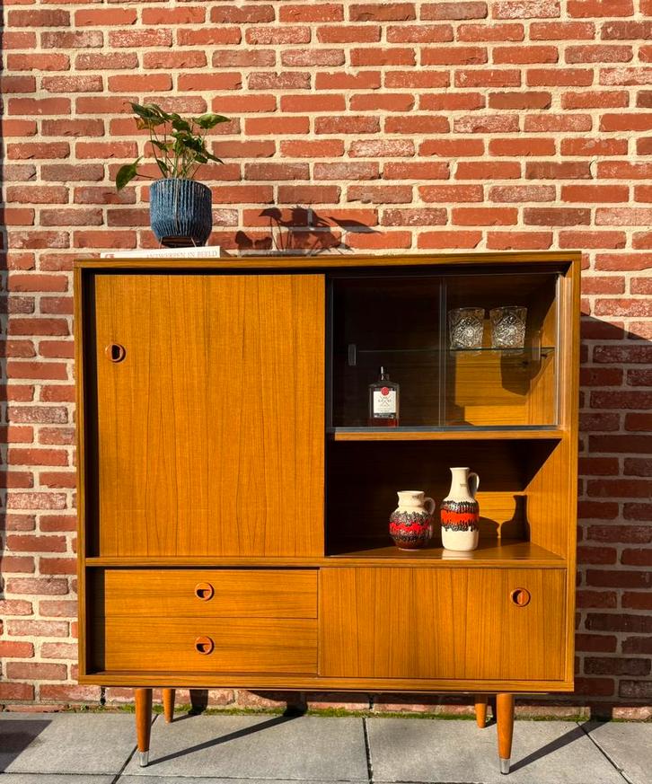 Vintage Mid-Century Kast, Huis en Inrichting, Kasten | Dressoirs, Gebruikt, Ophalen