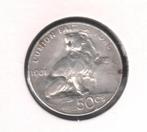 11146 * LEOPOLD II * 50 cent 1901 frans * Z.Fr/Pr, Postzegels en Munten, Zilver, Verzenden