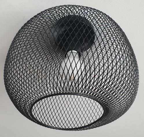 Plafonnier rond tendance (Meknes) - Métal noir (Led), Maison & Meubles, Lampes | Plafonniers, Comme neuf, Métal, Enlèvement