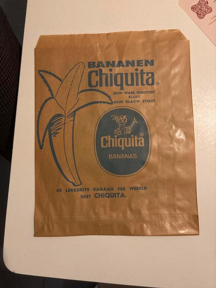 Papieren zak Chiquita - jaren 50, Collections, Marques & Objets publicitaires, Neuf, Emballage, Enlèvement ou Envoi