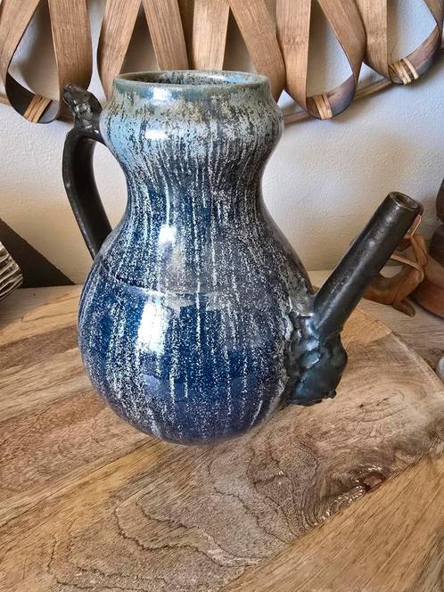 Zeldzame blauwe hublet-kruik, Huis en Inrichting, Woonaccessoires | Vazen, Gebruikt, Blauw, Ophalen of Verzenden