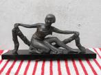 antiek beeld ART-DECO jonge vrouw, Antiek en Kunst, Ophalen of Verzenden