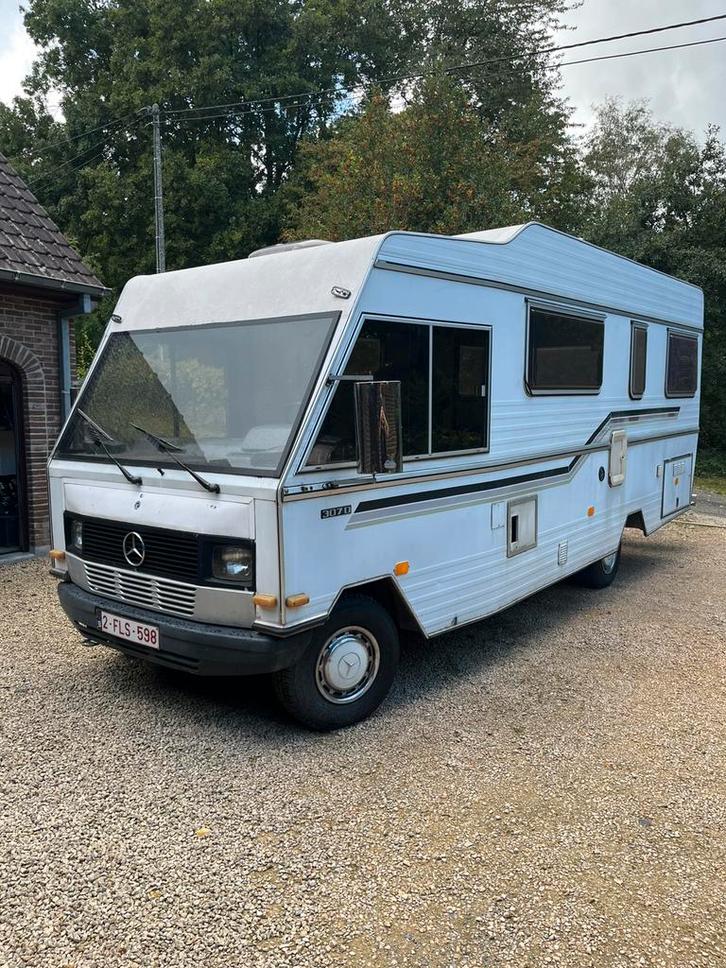 Camping-car mercedes 307d 1983, Caravans en Kamperen, Mobilhomes, Particulier, meer dan 6, Integraal, Mercedes-Benz, Mercedes