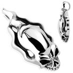 Pendentif tête de mort avec flamme en acier inoxydable, Bijoux, Sacs & Beauté, Enlèvement ou Envoi, Neuf