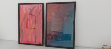 Frame voor moderne abstracte kunst x 2 beschikbaar voor biedingen