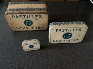 Oude blikken Vichy doosjes 