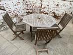 Table et chaises en bois, Jardin & Terrasse, Utilisé, Bois de teck