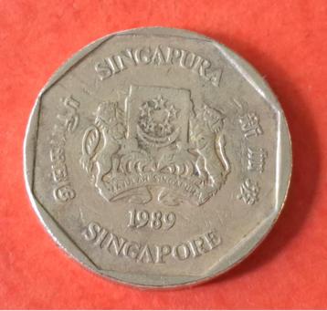 Munt van 1 dollar - Singapore - 1989 beschikbaar voor biedingen
