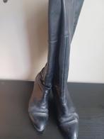 Bottes noires en cuir, Ophalen, Hoge laarzen, Zwart, Zinda