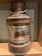 Koperen scheepslamp, Verzamelen, Scheepvaart, Ophalen, Gebruikt
