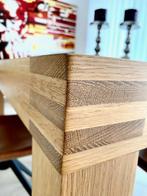 Eettafel met marmeren inleg – 120 x 120 cm, Huis en Inrichting, Tafels | Eettafels, Ophalen, Vierkant, Zo goed als nieuw, Vijf personen of meer