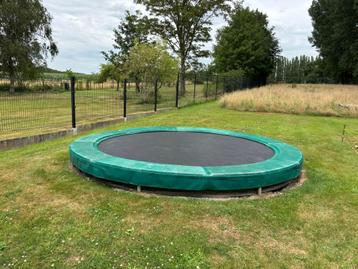 Trampoline - Berg Elite+ 380cm inground, Enlèvement, Utilisé