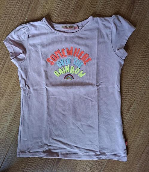 Someone lichtroze T-shirt regenboog 128, Kinderen en Baby's, Kinderkleding | Maat 128, Gebruikt, Meisje, Shirt of Longsleeve, Ophalen of Verzenden