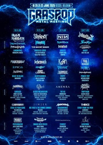 Combiticket graspop 2025, Une personne, Plusieurs jours