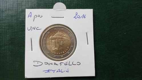2 € commémorative Italie 2016 donatello, Postzegels en Munten, Munten | Europa | Euromunten, Losse munt, 2 euro, Italië, Ophalen of Verzenden