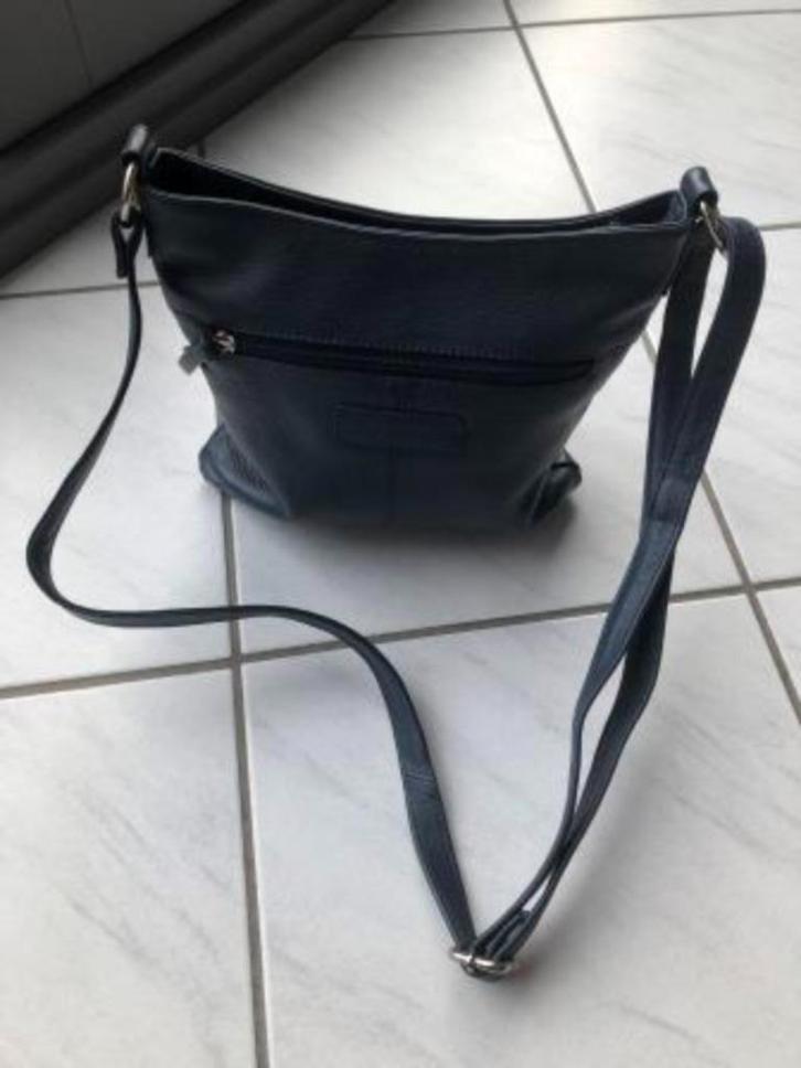 Blauwe handtas Rubinstein, Handtassen en Accessoires, Tassen | Damestassen, Zo goed als nieuw, Handtas, Blauw, Ophalen of Verzenden