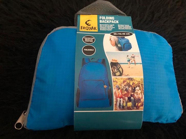 Froyak opvouwbare rugzak - 30x16x42cm - Nieuw -, Handtassen en Accessoires, Tassen | Damestassen, Nieuw, Overige typen, Overige kleuren