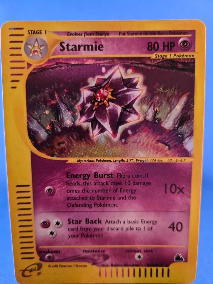 Starmie H28/H32 - Skyridge, Hobby en Vrije tijd, Verzamelkaartspellen | Pokémon, Gebruikt, Verzenden
