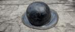 Lederen helm zonder insigne met koperen rand en binnenwerk., Ophalen, Overige soorten, Helm of Baret