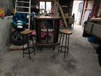 Bar et tabouret, 90 cm ou plus, Enlèvement ou Envoi, 2 tabourets, Comme neuf