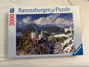 Puzzel 3000 stukjes Ravensburger Neuschwanstein winter beschikbaar voor biedingen