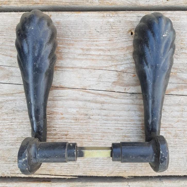 Klassieke deurklinken deurkrukken gemaakt van smeedijzer, Doe-het-zelf en Bouw, Hang- en Sluitwerk, Zo goed als nieuw, Klink of Kruk