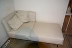 Chaise longue rechts van crèmekleurige stof NAPASA, Ophalen, Eenpersoons, Metaal, 150 tot 200 cm
