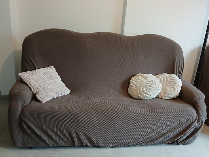 3-zitsbank + fauteuil/relax, Huis en Inrichting, Zetels | Zetels, Gebruikt, Rechte bank, Driepersoons, Stof, Ophalen