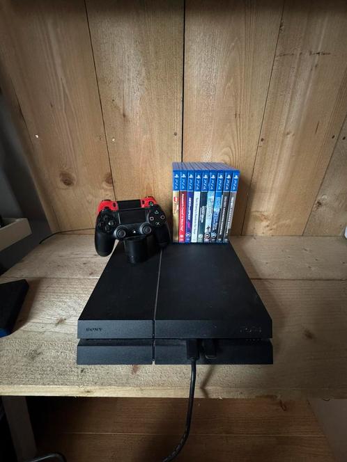 PlayStation 4 + 2 controllers inc. oplaadstation + 9 Games, Games en Spelcomputers, Spelcomputers | Sony PlayStation 4, Zo goed als nieuw
