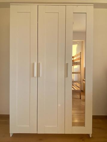 Kledingkast met 3 deuren - wit - 117x190 cm beschikbaar voor biedingen