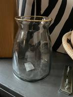 Vase en verre transparent+bord doré, Maison & Meubles, Accessoires pour la Maison | Cloches, Enlèvement ou Envoi, Neuf