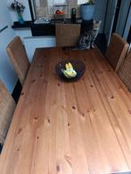 Tafel met 6 stoelen te koop. 180op1m en 75 hoog, Huis en Inrichting, Tafels | Eettafels, Ophalen, Gebruikt, 50 tot 100 cm, Landelijk