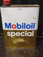Vintage olieblik MOBILOIL SPECIAL, Ophalen of Verzenden, Gebruikt, Verpakking