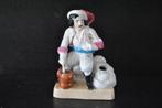 Statuette Mousquetaire assis en porcelaine polychrome XIXè, Enlèvement ou Envoi