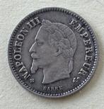 20 cent Napoleon III 1867 BB, Postzegels en Munten, Ophalen of Verzenden, Frankrijk, Losse munt, Zilver