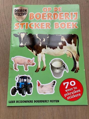 Stickerboek met weetjes over de boerderij, Kinderen en Baby's, Speelgoed | Educatief en Creatief, Ophalen, Nieuw, Knutselen