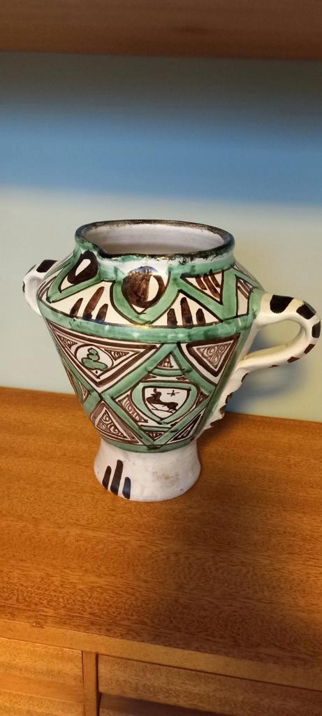 Punter keramische kruikvaas uit de jaren 60, Antiek en Kunst, Antiek | Keramiek en Aardewerk, Ophalen of Verzenden