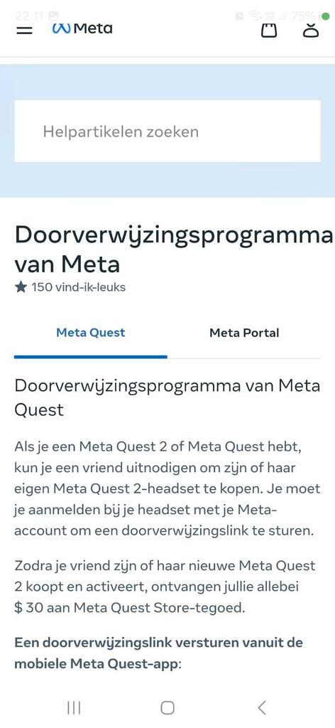 Meta Quest €30 voor ons beiden via doorverwijzingslink, Games en Spelcomputers, Virtual Reality, Verzenden