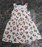 Mt 110-116 Lichtroze jurk zonder mouwen aardbeien en hommels, Kinderen en Baby's, Kinderkleding | Maat 110, H&m, Meisje, Gebruikt