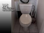 WC + WC-Bril + doorspoelknop en Onderdelen, Bricolage & Construction, Sanitaire, Toilettes, Enlèvement, Utilisé