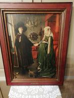 Vintage reproductie J van Eyck. Huwelijk Giovanni Arnolfini, Enlèvement ou Envoi
