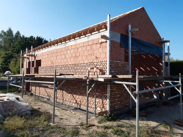 Stelling ( H-stelling) met houten vloerbalken en klemmen, Doe-het-zelf en Bouw, Steigers, Ophalen