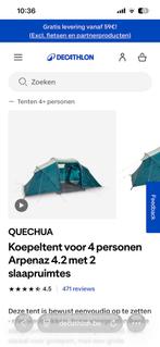Tent 4 personen, Caravanes & Camping, Tentes, Enlèvement, Comme neuf